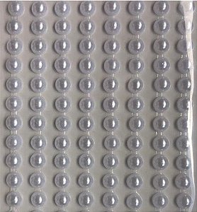 Sticker's - Autocolantes - 1/2 Pérola - 5 mm - Mod. P-5 Branco - cartela com 360 unidades