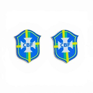 Emblema Termocolante CBF - Tamanho 22 x 19 mm - Venda por par