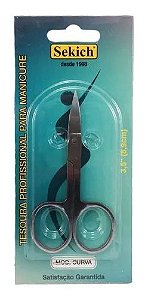 Tesoura p/ manicure (curva) - Sekich - 8,9 cm