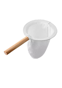 FILTRO COADOR DE CAFÉ EM TECIDO - CABO DE MADEIRA