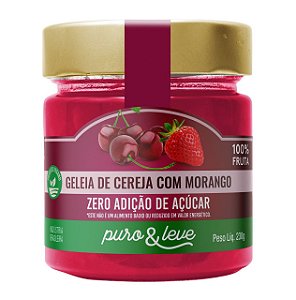 Geleia de Cereja com Morango 230g - Puro&Leve