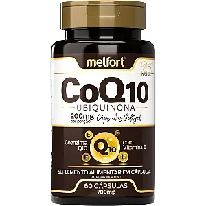 Coenzima Q10/ Vitamina E- 200mg- 60 Cápsulas - Melfort