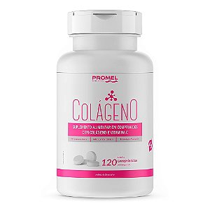 Colágeno Com Vitamina C- 120 Caps-1000 mg- Promel