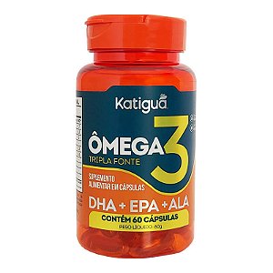 Ômega 3 Tripla Fonte DHA+EPA +ALA-60 cápsulas-Katiguá