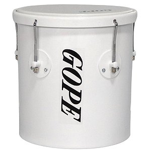 Repique de Mão Gope 10"30cm Branco Nylon Alumínio