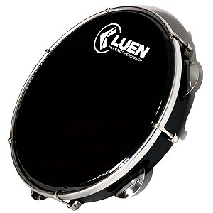 Pandeiro Luen 10" ABS Preto Nylon