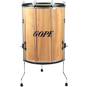 Surdo Gope 18" 60cm Madeira Aro Epoxi c/ Tripé