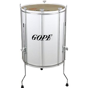 Surdo Gope 18" 60cm Branco Alumínio com Tripe OUTLET