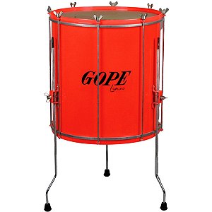 Surdo Gope 18" 50cm Laranja Luminix Alumínio com Tripe OUTLET