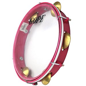 Pandeiro Gope 10'' Rosa Store Super Leve Cristal OUTLET