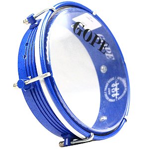 Tamborim Gope 6" Aprendendo Percussão Cristal Alumínio OUTLET