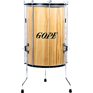 Surdo Gope 16" 60cm Madeira Aro Epoxi c/ Tripé