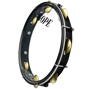 Pandeiro Gope 12" Preto Super Leve OUTLET