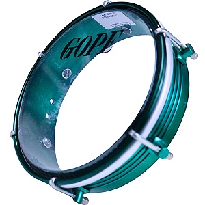 Tamborim Gope 6" Selfie Verde Cristal Alumínio OUTLET