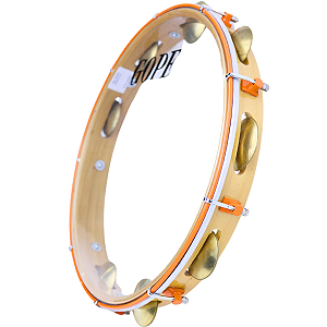 Pandeiro Gope 13" Madeira Aro Laranja Super Leve OUTLET