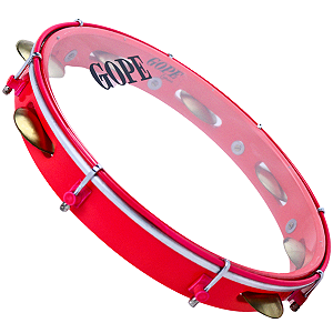 Pandeiro Gope 12" Rosa Luminix NEON Super Leve OUTLET