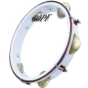 Pandeiro Gope 10" Super Leve Branco com Cereja OUTLET