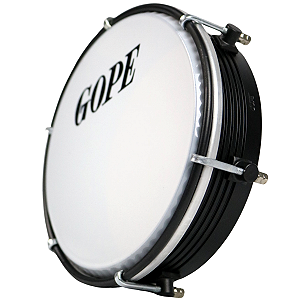 Tamborim Gope 6" Preto Frisado OUTLET