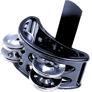 Pandeirola de Pé Torelli Preta c/ Suporte Calcanhar