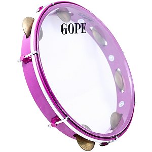 Pandeiro Gope 11" Rosa Super Leve Cristal OUTLET