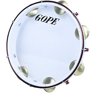 Pandeiro Gope 11" Branco Aro Cereja Super Leve OUTLET