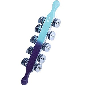 Rocar Chocalho Contemporânea Verde e Roxo Luxo Glitter Madeira