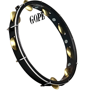 Pandeiro Gope Super Leve 13" Preto Cristal OUTLET