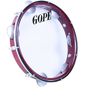 Pandeiro Gope 12" Vermelho Cristal Iniciante OUTLET