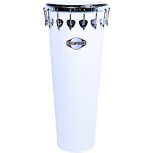 Timbal Contemporânea 14" 90cm Branco Glitter Alumínio OUTLET