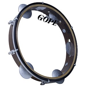 Pandeiro Gope 10" Iniciante Verniz Escuro Cristal OUTLET
