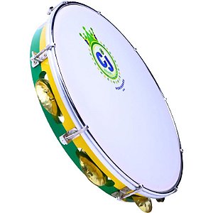 Pandeiro CJ 12" CBF Madeira Nylon Brasil Artesanal