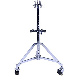 Suporte Estante D-One Conga Duplo com Rodízio Aço