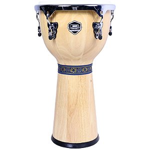 Djembe D-One 12" Natural Couro Rubber Wood