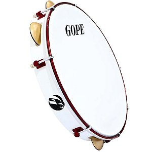 Pandeiro Gope 11" Branco Aro Cereja G3 Super Leve Nylon