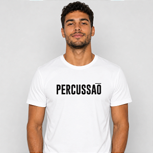 Camiseta Percussão ESSÊNCIA Branca #BoraBatucar
