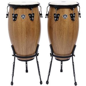Conga Par D-One Percussion Columbia 11¾" e 12½" Satin c/ Estante