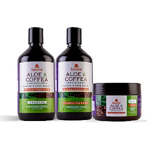 Kit Fortificante Aloe E Coffea Sh + Cond + Mascara - Baume