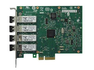Placa De Rede Server Intel E1g44hfblk Pci-ex X4 Chip 82580 Quad Port Lc Fiber 1gbit