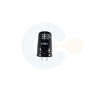 Capacitor Eletrolitico Snap-In 220uF 400Vcc (Caneca 25mm) - B43845