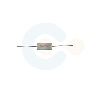 Resistor De Fio 27R 5W - 5% - Ceramica