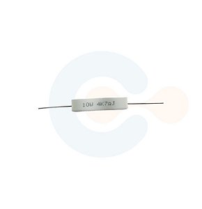 Resistor De Fio 4K7 10W - 5% - Ceramica