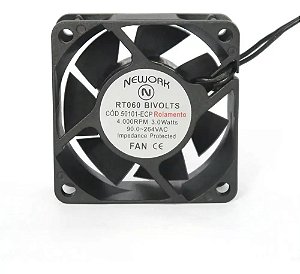 Miniventilador Nework 60x60x25 Bivolt Código 50.101-ecp