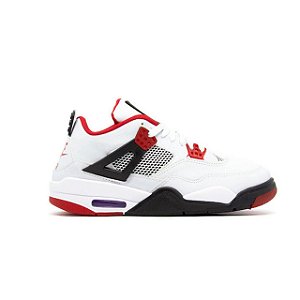 BOTA AIR JORDAN 4 RETRO FIRE RED – BRANCA VERMELHA