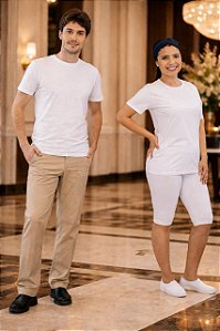 Camiseta Manga Curta 100% Algodão Linha Prata