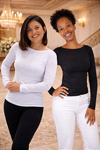 Blusa Gola Canoa Manga Longa