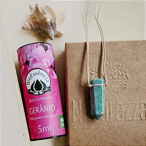 Colar Difusor Aromaterapia • Pedras Naturais • Cordão Algodão