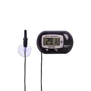Termômetro digital Soma 025 com sensor interno aquário lago até 60º