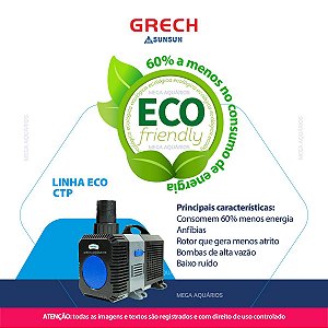 Bomba água aquário lago SunSun Grech CTP-10000 10000 L/h anfíbia