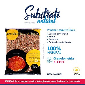Substrato cascalho natural aquário Soma Gravel Blood Rosin 1Kg 53312