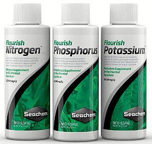 Kit Flourish Plant Pack Enhancer Npk Seachem 3 X100ml